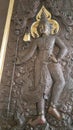 Temple guardian angle bronz sculpture at ÃÂ  atÃÂ WatÃÂ Pa Phu Kon . Photo taken in Udorn Thani Thailand